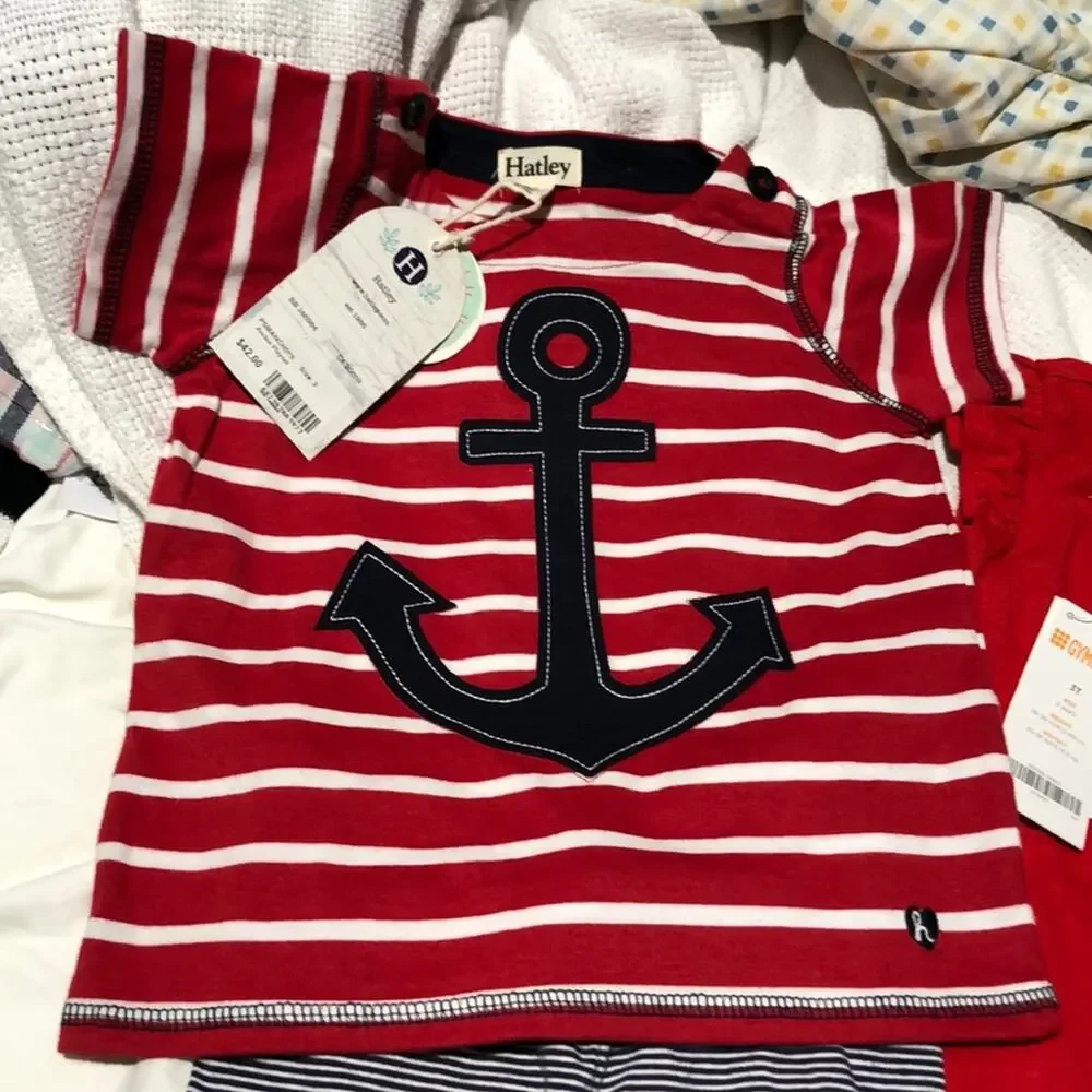3t red white blue mixed coordinating set like new